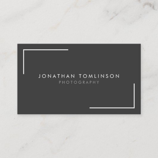 Moderne en minimalistische Lijst donkergrijs Visitekaartje (Voorkant)