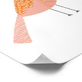 Moderne en Minimalistische met de Hand Getekende V Poster (Hoek)