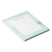 Moderne en minimalistische Mint Green Waterverf Notitieblok (Schuin)