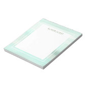 Moderne en minimalistische Mint Green Waterverf Notitieblok (Linkerzijde)