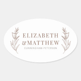 Moderne en minimalistische olievlek ovale sticker