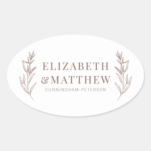 Moderne en minimalistische olievlek ovale sticker (Voorkant)