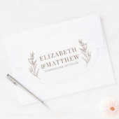 Moderne en minimalistische olievlek ovale sticker (Envelop)