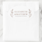 Moderne en minimalistische olievlek ovale sticker (Tas)