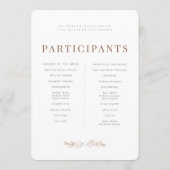 Moderne en minimalistische olievlek programmakaart (Achterkant)