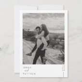 Moderne en minimalistische trouwuitnodiging voor t kaart (Achterkant)
