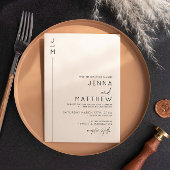 Moderne en minimalistische trouwuitnodiging voor t kaart