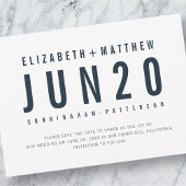 Moderne en minimalistische typografie bruiloft save the date