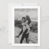 Moderne en minimalistische typografie save the dat kaart (Achterkant)