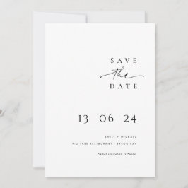 Moderne en minimalistische typografie save the dat kaart