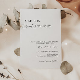 Moderne en minimalistische typografie-weddenschap kaart