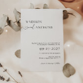 Moderne en minimalistische typografie-weddenschap kaart