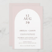 Moderne en minimalistische uitnodiging voor een br (Voorkant / Achterkant)