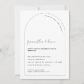 Moderne en minimalistische uitnodiging voor een br (Voorkant)