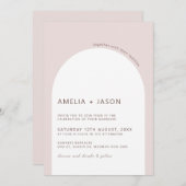 Moderne en minimalistische uitnodiging voor een br (Voorkant / Achterkant)