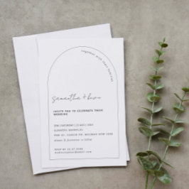 Moderne en minimalistische uitnodiging voor een br