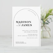 Moderne en minimalistische uitnodiging voor een br (Staand voorkant)