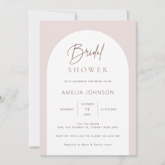 Moderne en minimalistische vrijgezellenfeest-uitvi kaart (Voorkant)