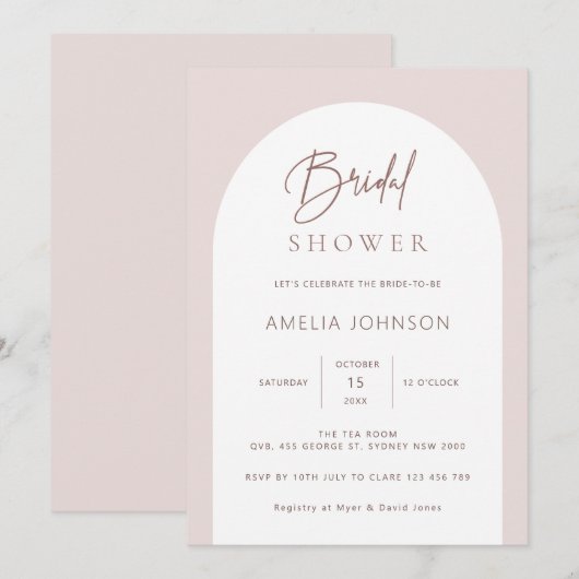 Moderne en minimalistische vrijgezellenfeest-uitvi kaart (Voorkant / Achterkant)