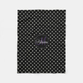 Moderne en minimalistische zwarte en witte poolpun fleece deken (Voorkant)