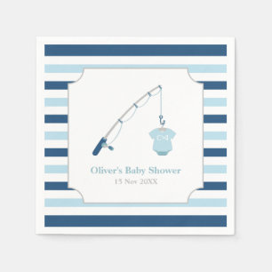 Moderne en Mooie Visserij Thema Baby Shower Servet