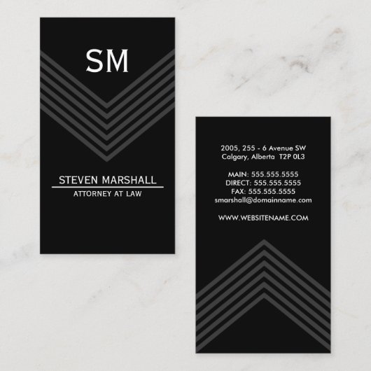 Moderne en oude grijs visitekaartje (Voorkant / Achterkant)