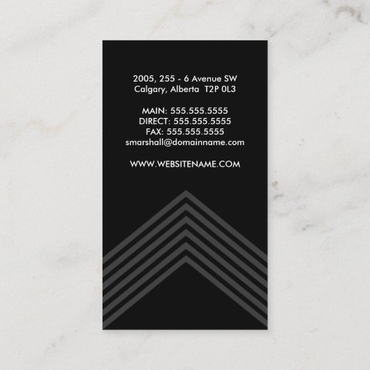 Moderne en oude grijs visitekaartje (Achterkant)