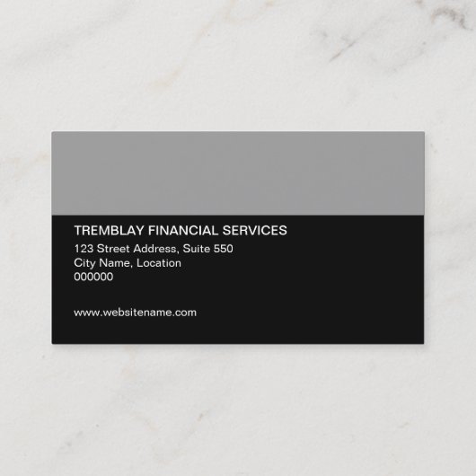 Moderne en oude monogram visitekaartje (Achterkant)