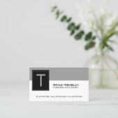 Moderne en oude monogram visitekaartje (Staand voorkant)