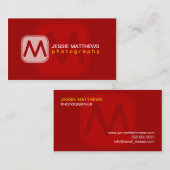 Moderne en oude monogram visitekaartje (Voorkant / Achterkant)