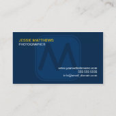 Moderne en oude monogram visitekaartje (Achterkant)