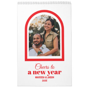 Moderne en prachtige koppel fotocalender 2026 kalender
