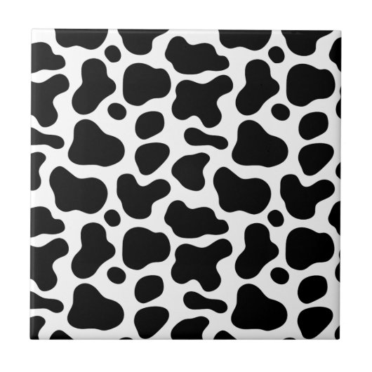 Moderne en preppy look van Leopard l Black White Tegeltje (Voorkant)