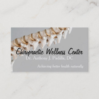 Moderne en professionele chiropractische en Wellne Visitekaartje