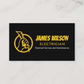 Moderne en  professionele elektricien visitekaartje (Achterkant)