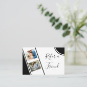 Moderne en professionele fotograaf aanbevelingskaartje (Staand voorkant)