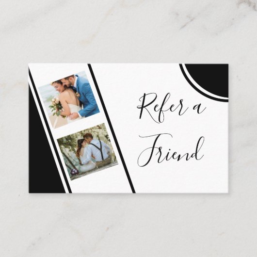 Moderne en professionele fotograaf aanbevelingskaartje (Voorkant)
