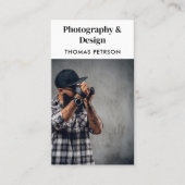Moderne en professionele fotograaf QR-code Visitekaartje (Voorkant)