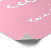 Moderne en Retro Roze Afstudeer Welkom Poster (Hoek)