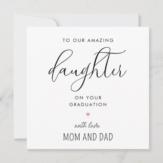 Moderne en Schattigee Dochter School College Afstu Kaart (Voorkant)