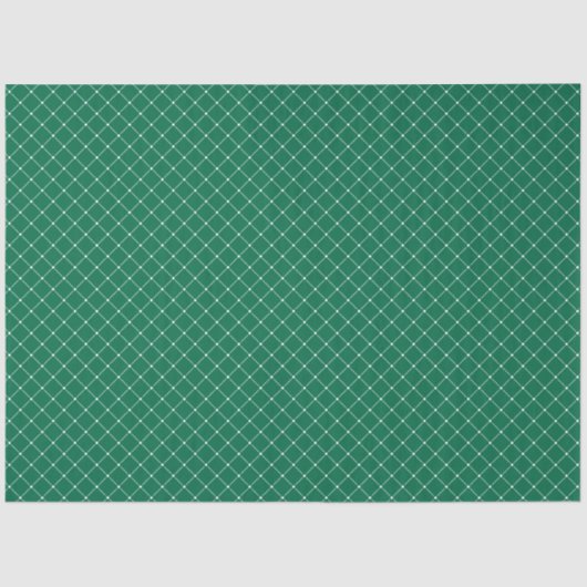 Moderne en Schattigee Green Plaid Christmas Tissuepapier (Voorkant)