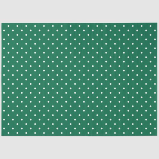 Moderne en Schattigee Green Polka Dots Christmas Tissuepapier (Voorkant)
