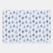 Moderne en Schattigee Sneeuwvlok Ornamenten Kerst Inpakpapier Vel (Voorkant 2)