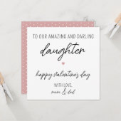 Moderne en Schattigee Valentijnsdag Kaart voor Doc (Voorkant / Achterkant in situ)