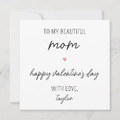 Moderne en Schattigee Valentijnsdag Kaart voor mam (Voorkant)