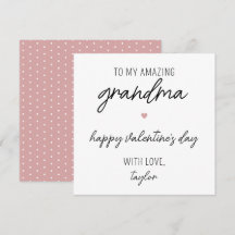 Moderne en Schattigee Valentijnsdag Kaart voor oma