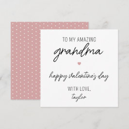 Moderne en Schattigee Valentijnsdag Kaart voor oma