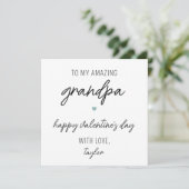 Moderne en Schattigee Valentijnsdag Kaart voor opa (Staand voorkant)