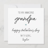 Moderne en Schattigee Valentijnsdag Kaart voor opa (Voorkant)