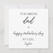 Moderne en Schattigee Valentijnsdag Kaart voor pap (Voorkant)